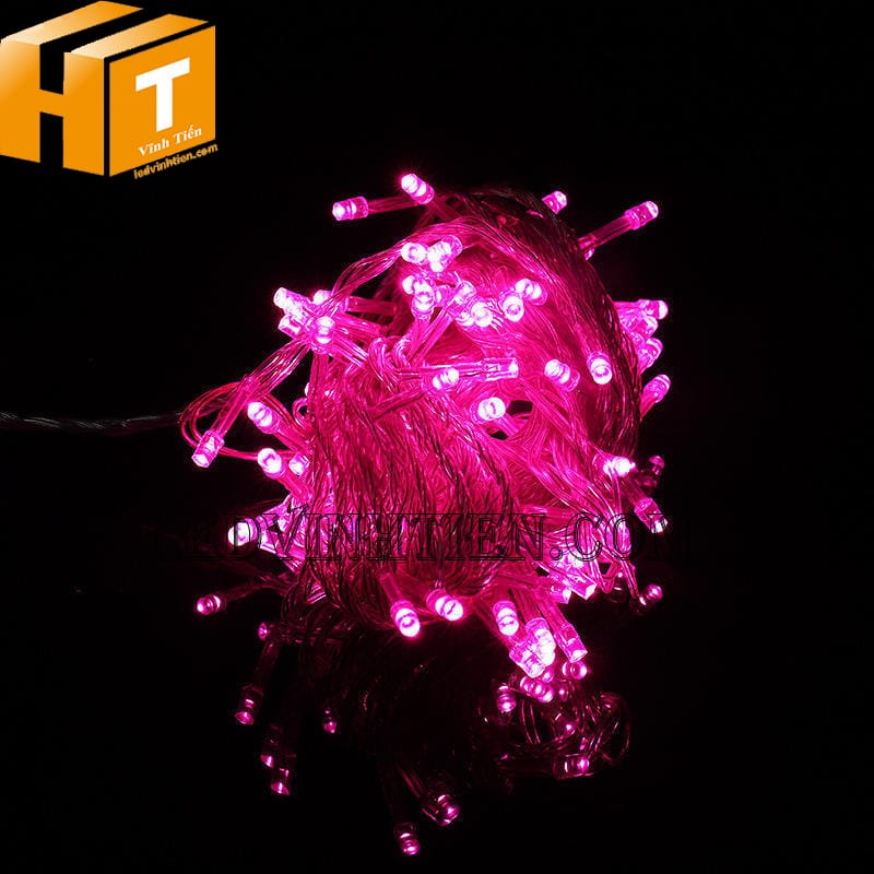 Đèn led dây trang trí noel 8m màu hồng