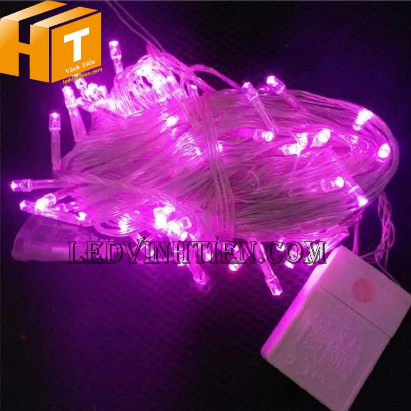 Dây đèn trang trí 8m màu hồng