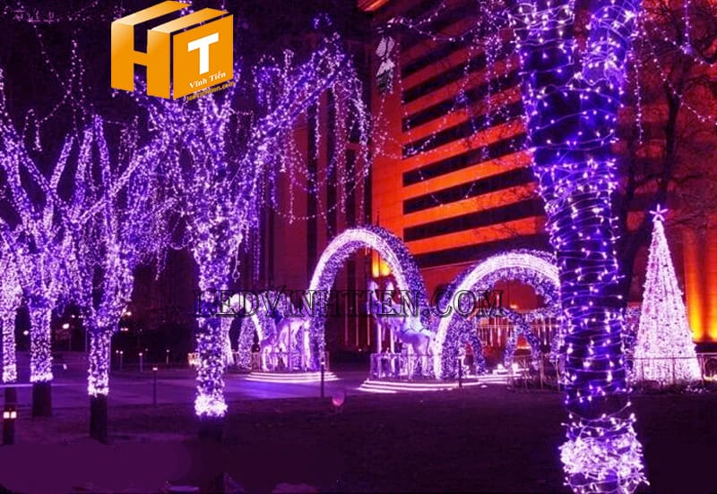 Đèn led dây noel 8m màu tím