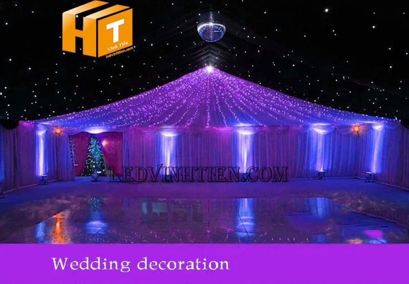 Đèn trang trí giáng sinh sợi 8m, màu tím