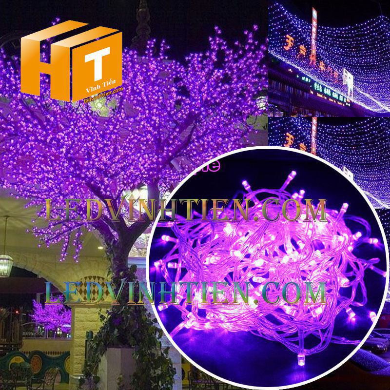 Led trang trí 8m màu tím giá sỉ