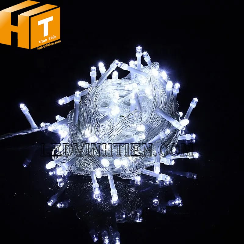 Đèn led trang trí noel màu trắng, sợi 8m