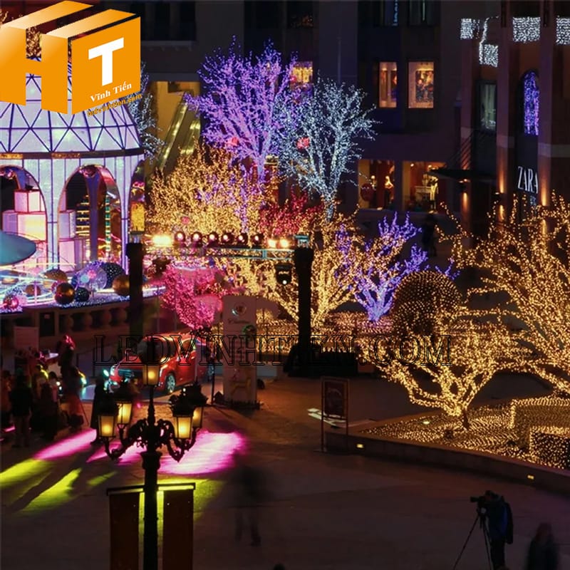 den trang tri noel ngoai troi, soi dai 8m