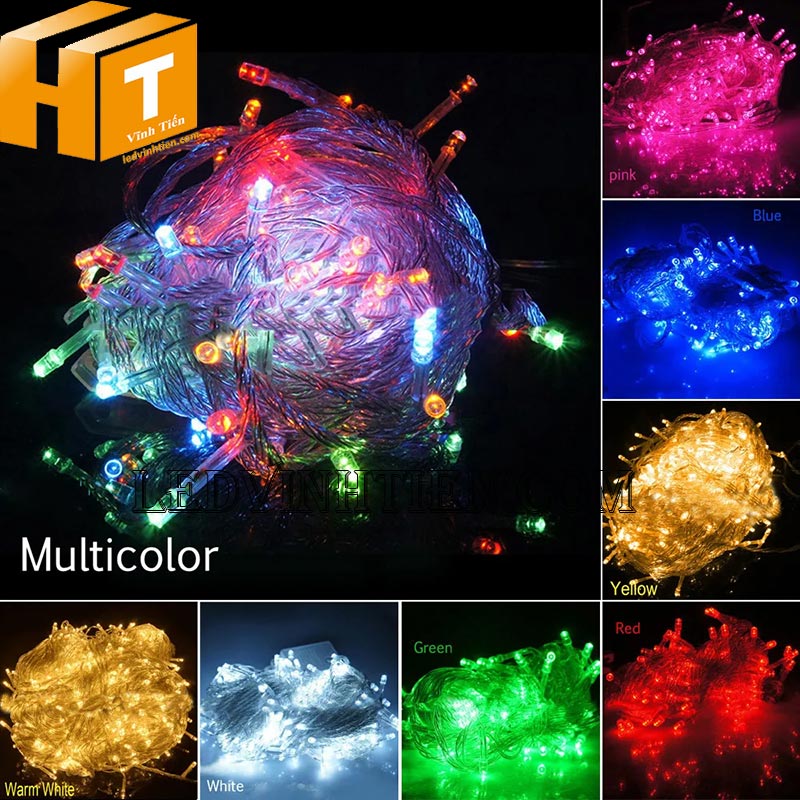 Dây đèn led trang trí ngoài trời, loại tốt, 8m