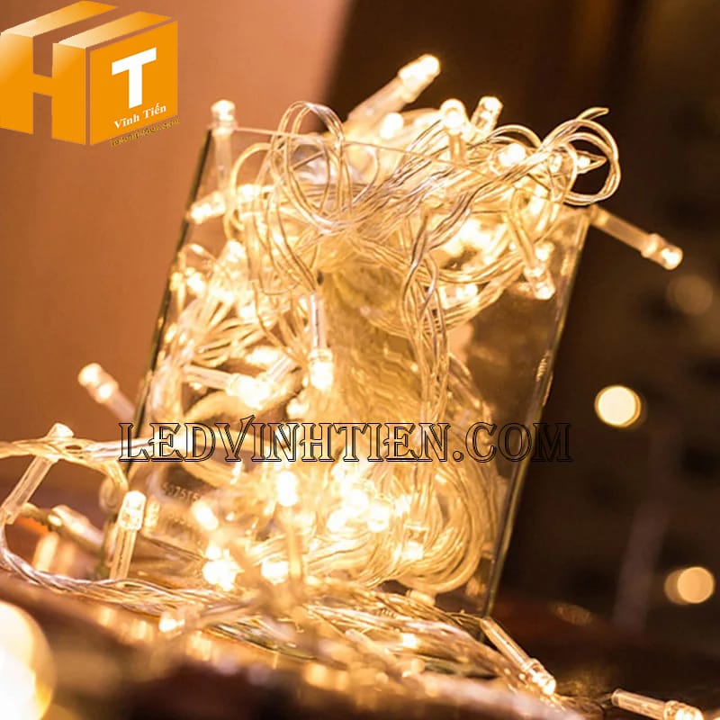 Dây đèn led trang trí noel màu vàng, 8m