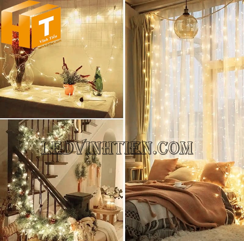 Dây led trang trí noel siêu sáng, 8m, siêu sáng