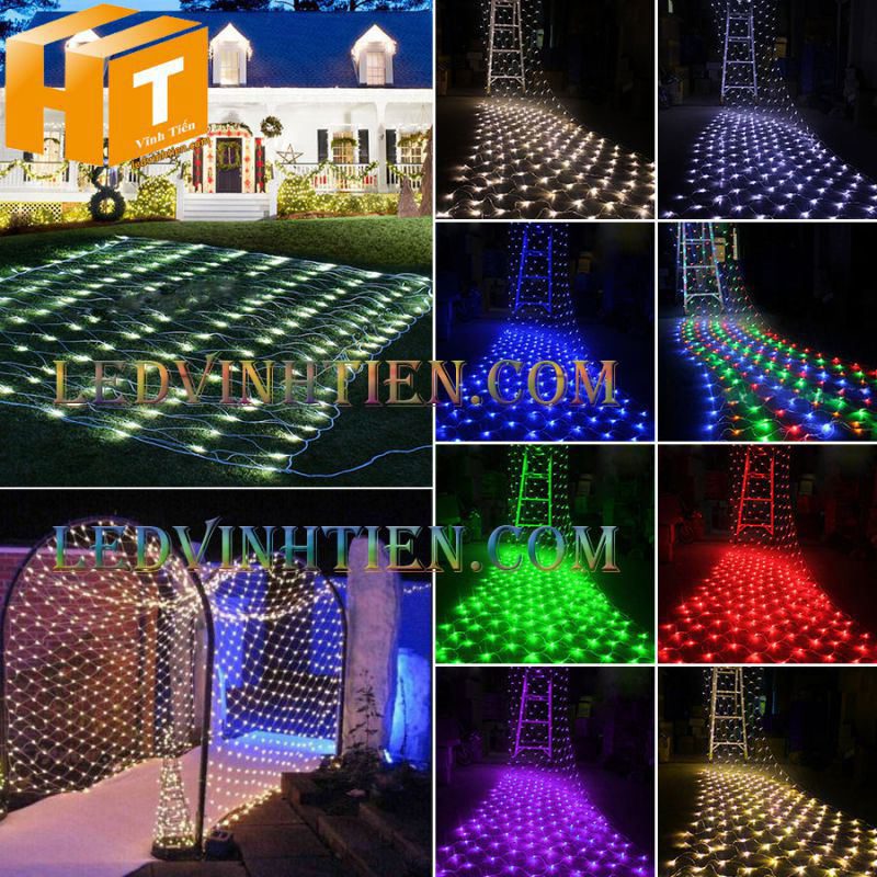 Đèn led rèm lưới cá giá rẻ phú yên