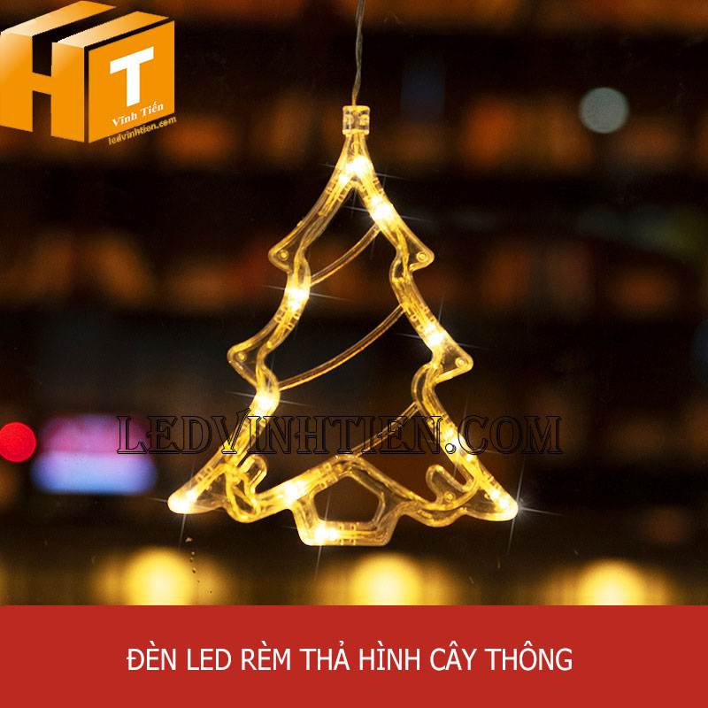 Đèn led rèm thả hình cây thông giá rẻ