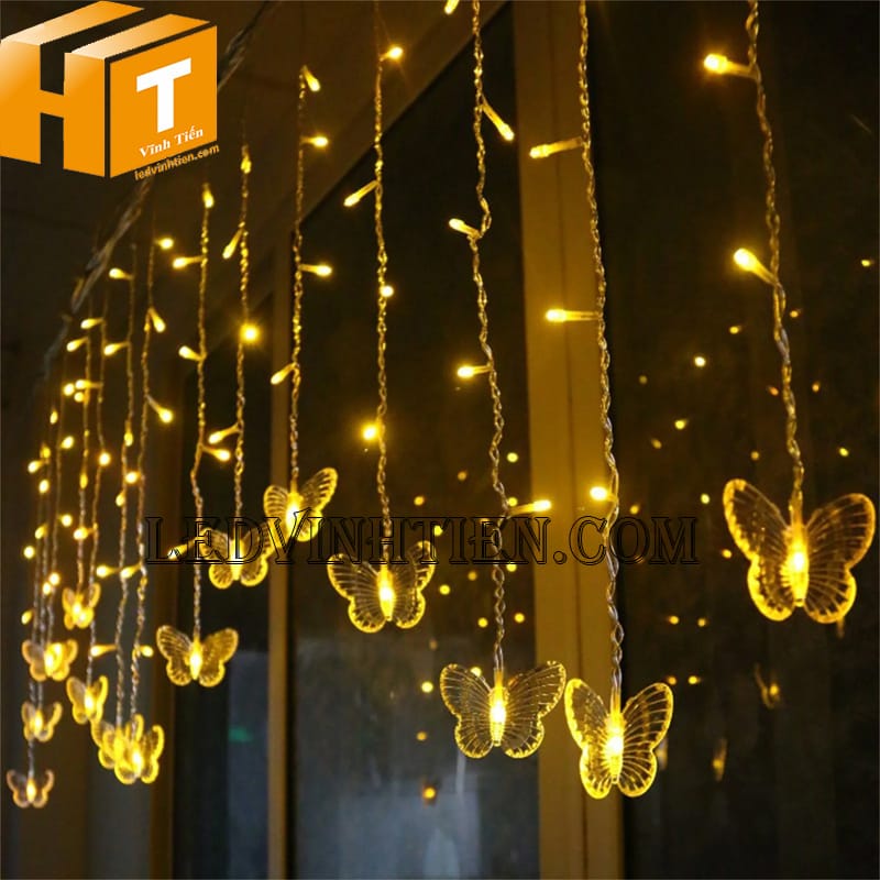 Dây đèn led com bướm ánh sáng vàng