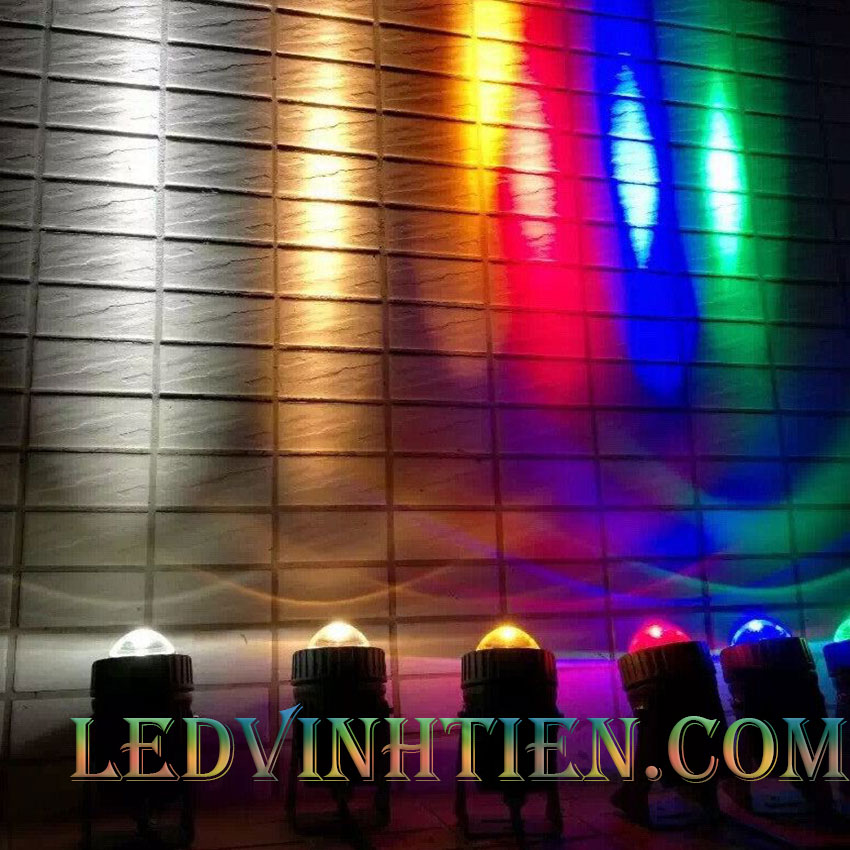 Đèn led chiếu cột 10W RGB loại tốt, giá rẻ, chất lượng, dùng ngoài trời, hiệu ledvinhtien.com