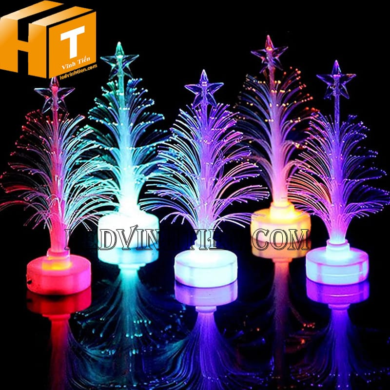 Đèn led sợi quang hình cây thông 7 màu