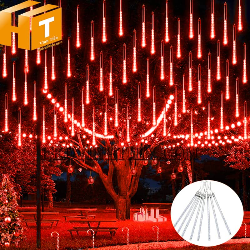 Đèn led sao băng màu đỏ chống nước