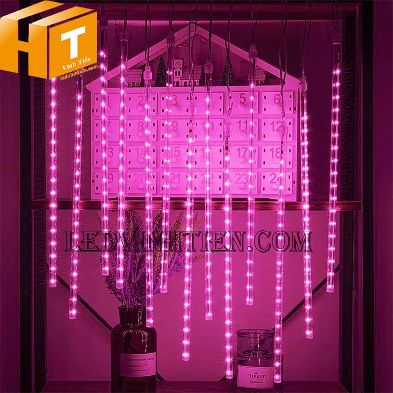 Đèn led sao băng chống nước màu hồng