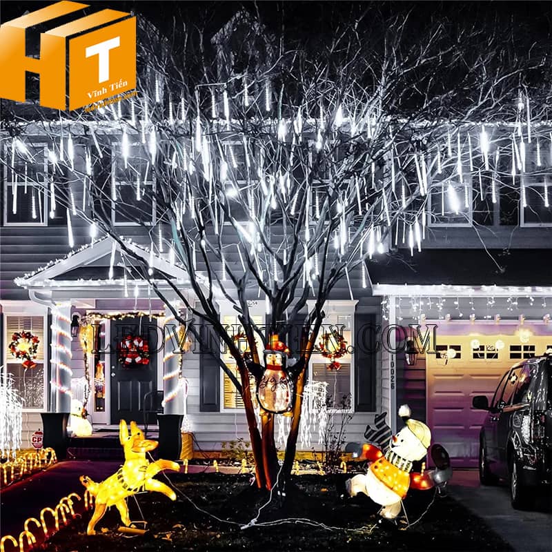 Đèn led sao băng trang trí thả cây ngoài trời siêu sáng