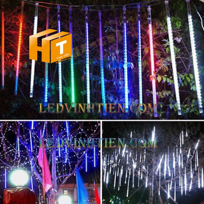 Đèn led sao băng màu vàng chợ nhật tảo