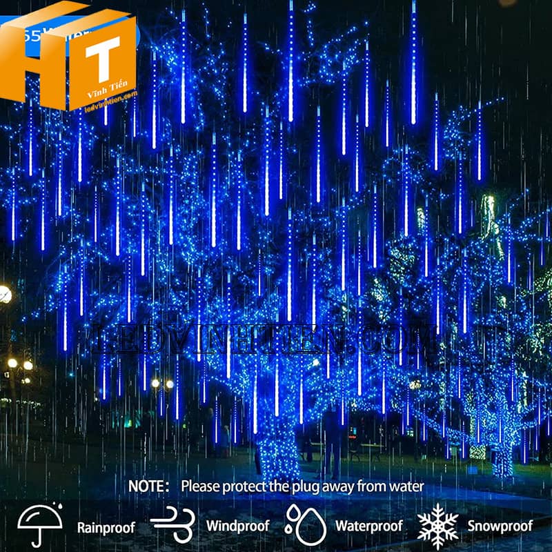 Đèn led dây sao băng ánh sáng xanh dương