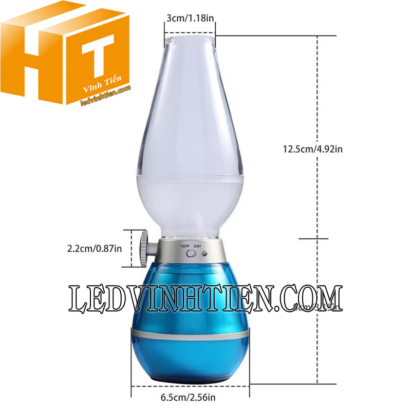 Đèn dầu cảm biến thổi bật tắt