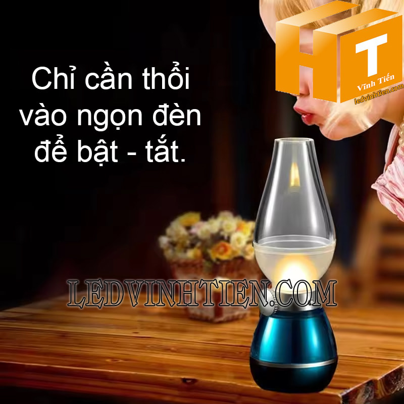Đèn dầu sạc thổi tắt