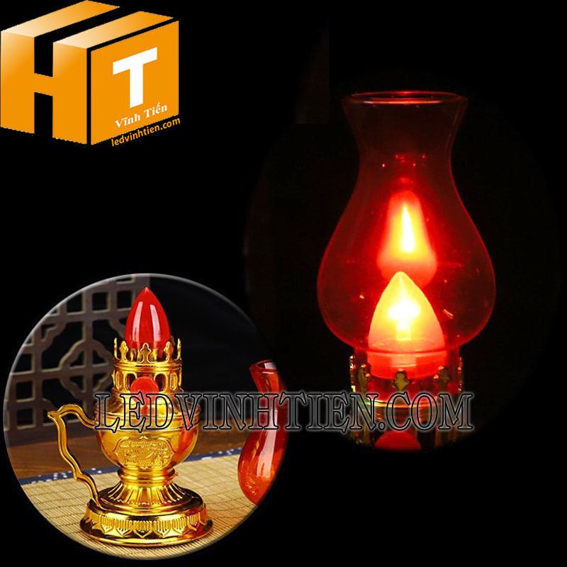 Đèn dầu led điện tử dùng pin
