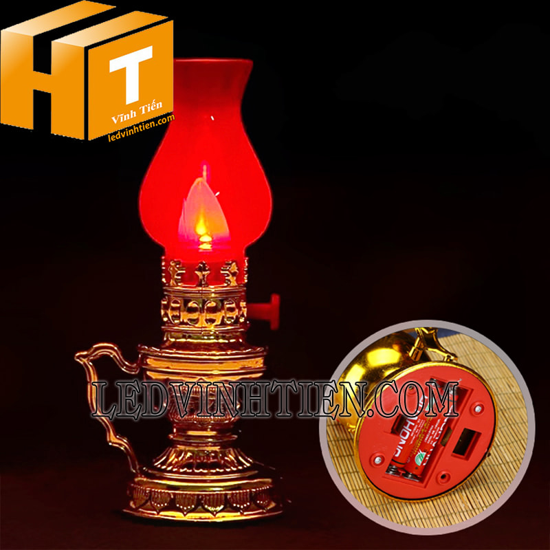 Led đèn dầu vĩnh cửu chạy pin