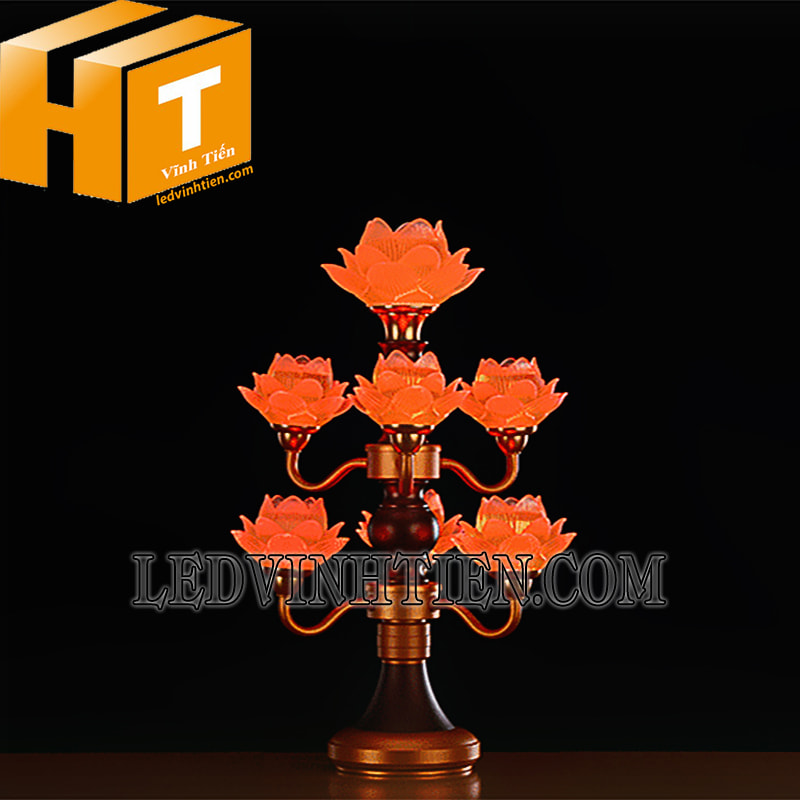 Cây đèn led hoa sen 7 bông loại tốt
