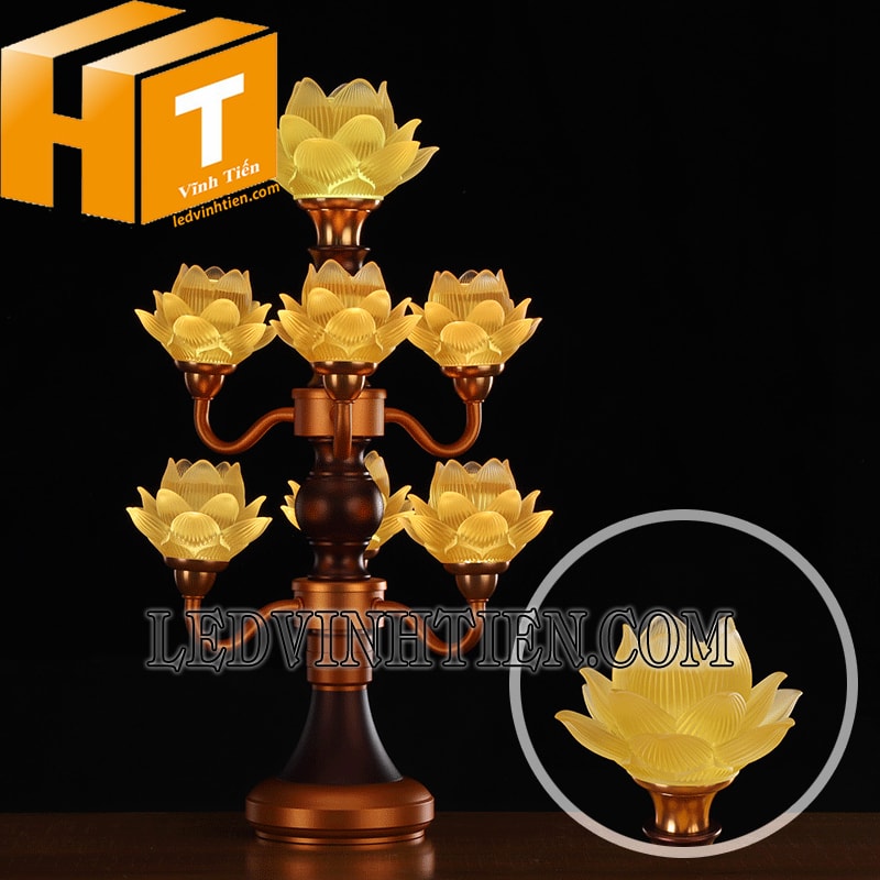 Đèn hoa sen đủ màu 7 bông