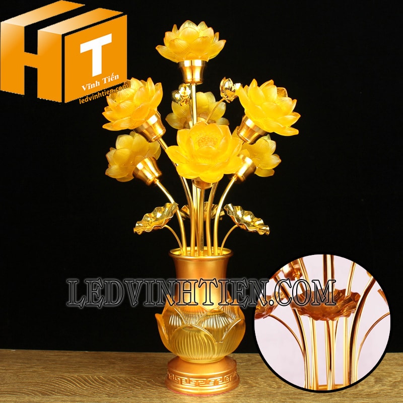 Cây hoa sen đèn led 7 bông