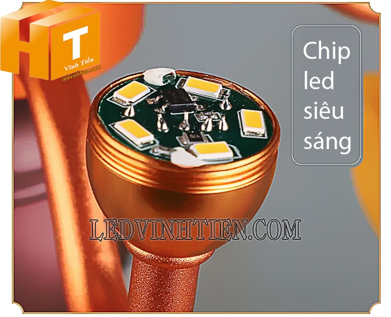 Chip led đèn hoa sen 9 bóng
