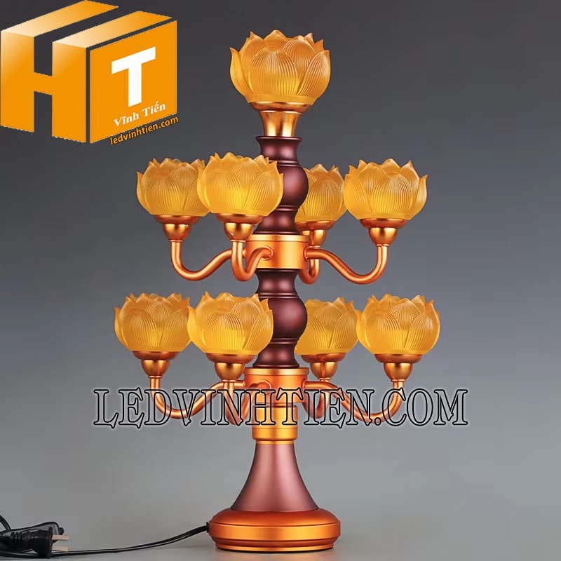 Đèn led hoa sen lưu ly dùng điện