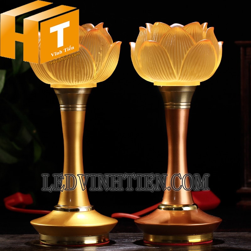 Đèn led hoa sen lưu ly