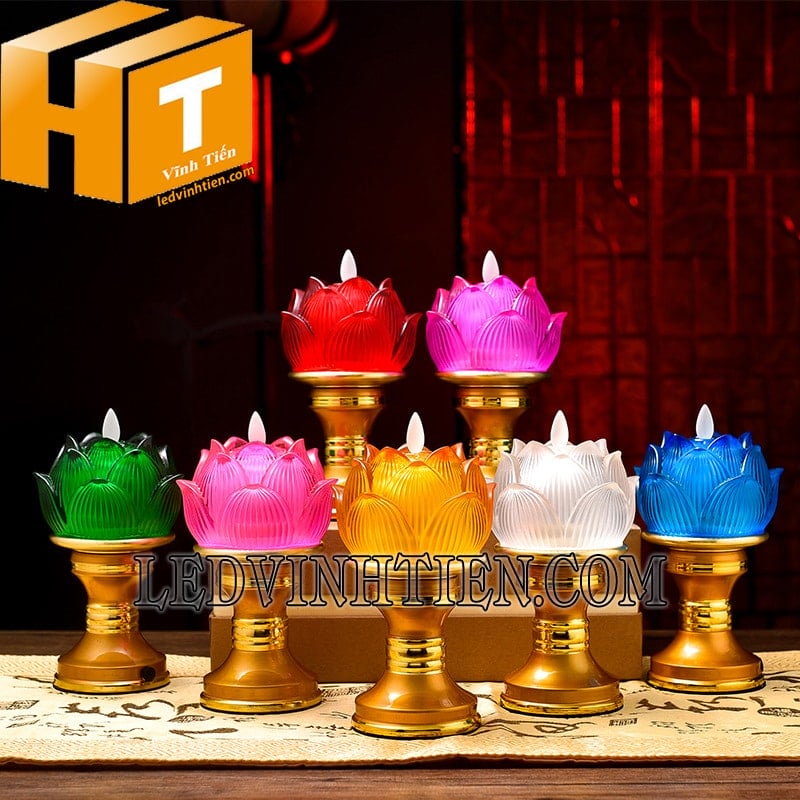 Nến điện tử hoa sen dùng pin
