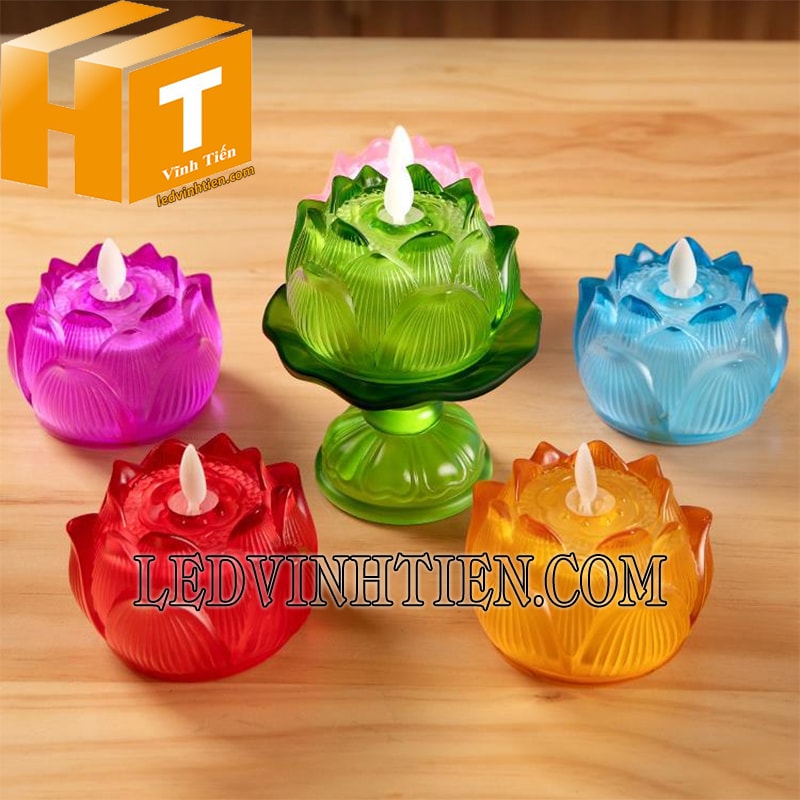 Nến hình hoa sen thủy tinh giá rẻ
