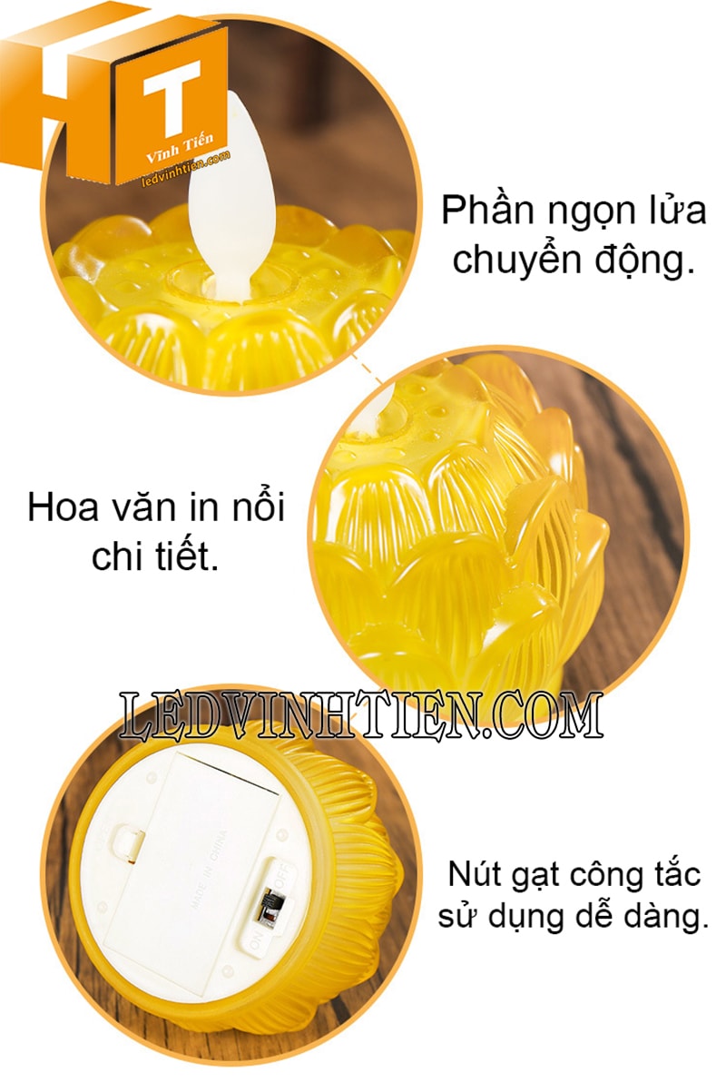 Nến hoa sen thủy tinh loại tốt