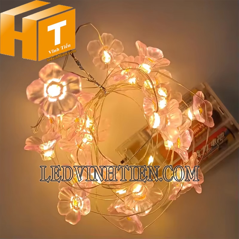 Dây đèn led hình hoa anh đào chạy pin
