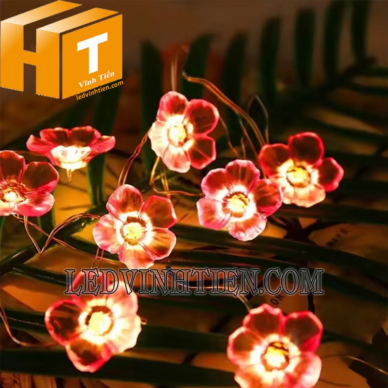 Dây đèn led hình hoa anh đào dùng pin