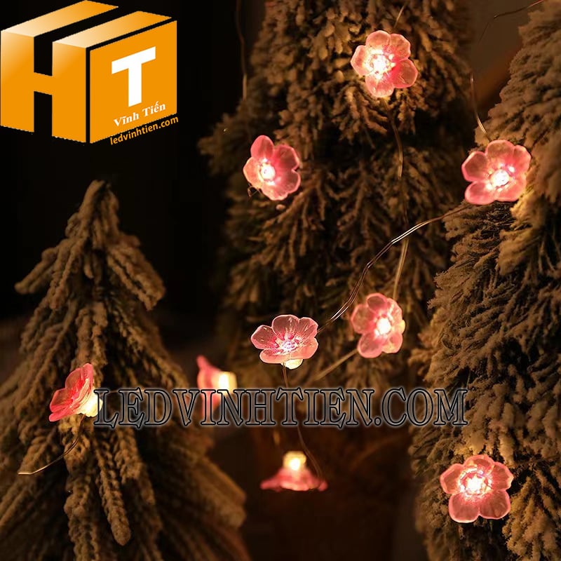 Dây led hoa anh đào 2m chạy pin