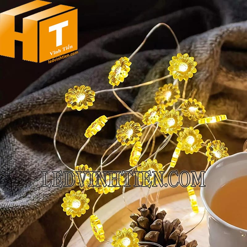 Dây đèn led hoa cúc 2 mét giá rẻ