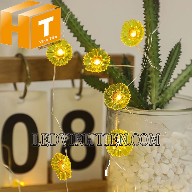 Dây led 2m hình hoa cúc