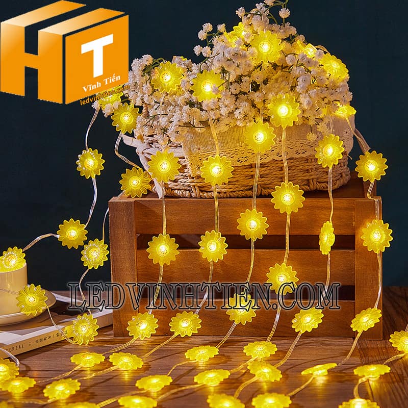 Dây led hình hoa cúc 2 mét loại tốt