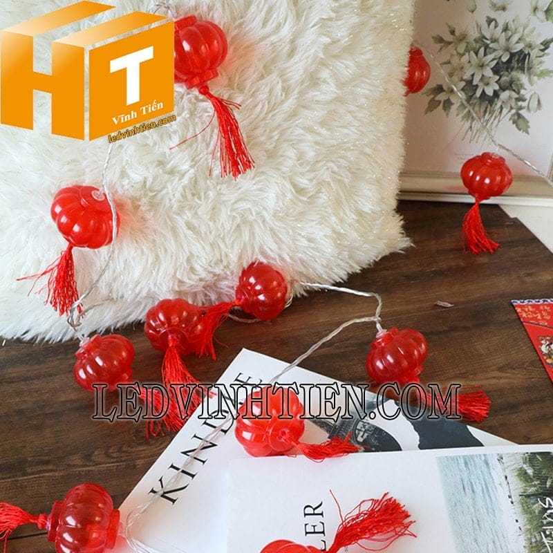 Dây đèn lồng 10 led 2 mét dùng pin