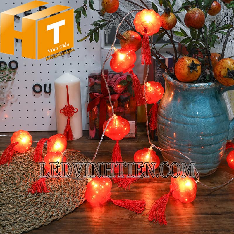 Dây đèn lồng led 2m dùng pin loại tốt