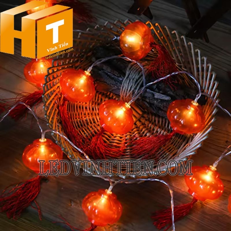 Dây lồng đèn 2m 10 led dùng pin