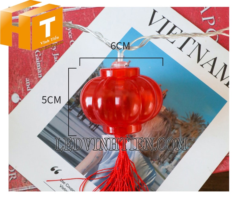 Dây lồng đèn led màu đỏ giá rẻ