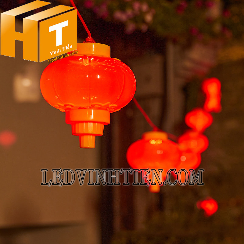 Dây led đèn lồng ánh sáng màu đỏ