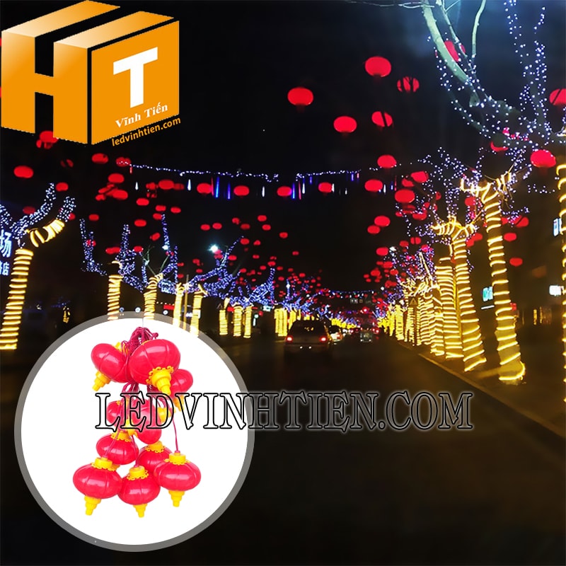 Dây led đèn lồng trang trí ngoài trời