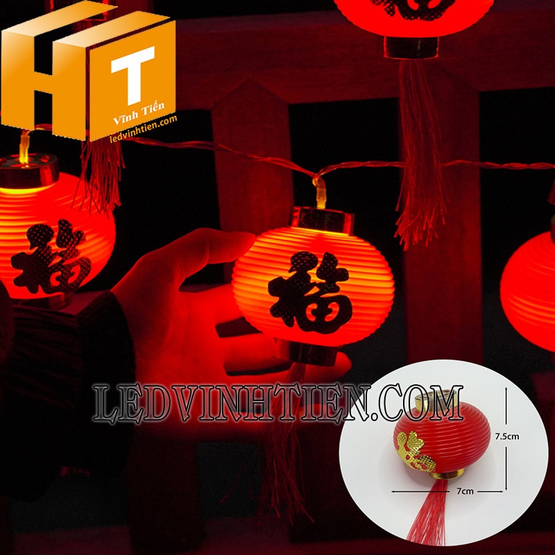 Led dây đèn lồng tròn 5 mét 16 bóng