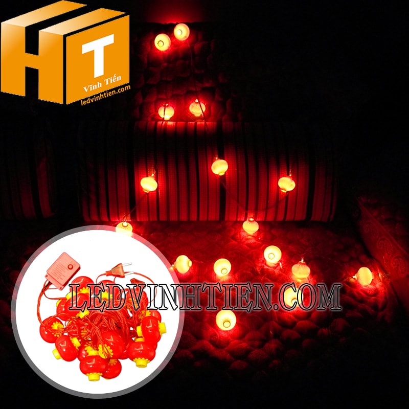 Dây đèn lồng led màu đỏ siêu sáng
