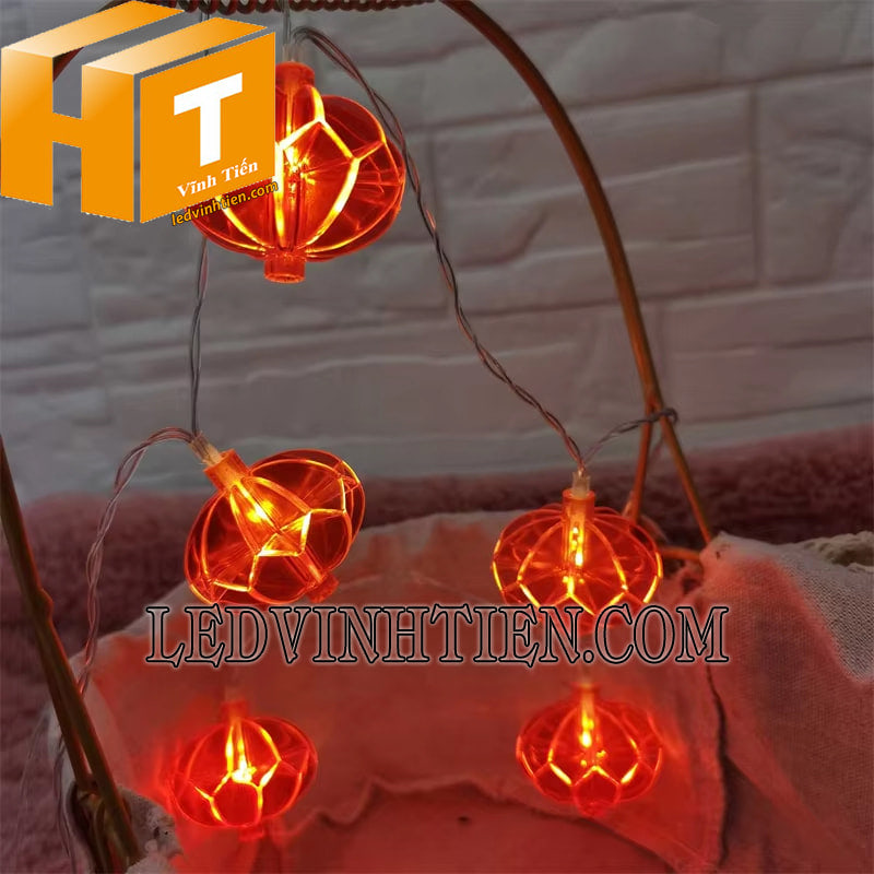 Dây đèn lồng led màu đỏ 5 mét