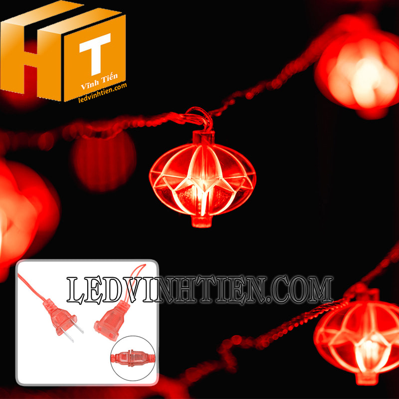 Dây led đèn lồng 16 bóng 5m màu đỏ
