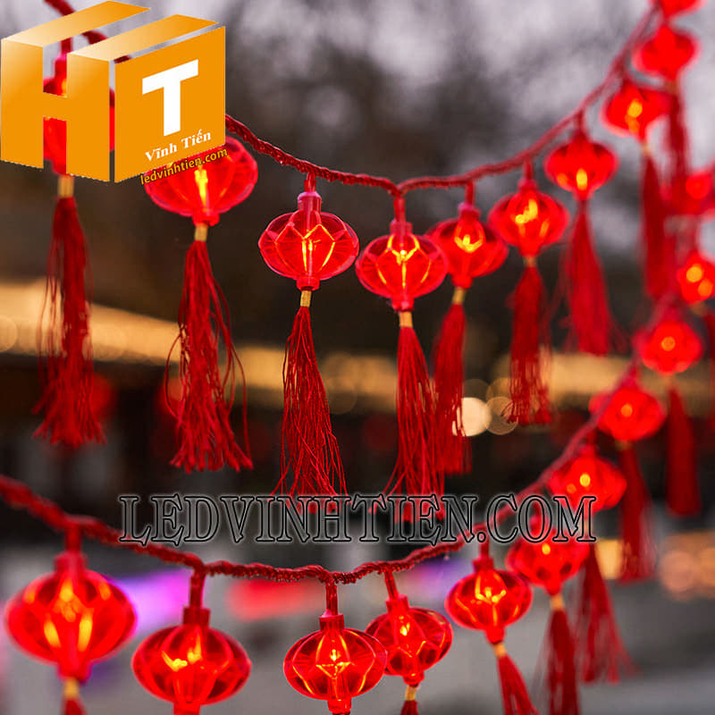 Dây led lồng đèn màu đỏ 5 mét